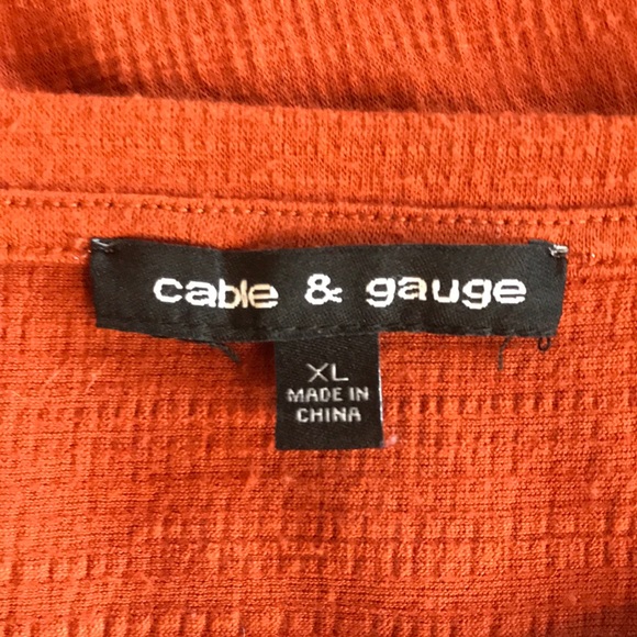 Cable & Gauge XL Burnt Orange Bell Sleeve Shirt - Picture 5 of 11